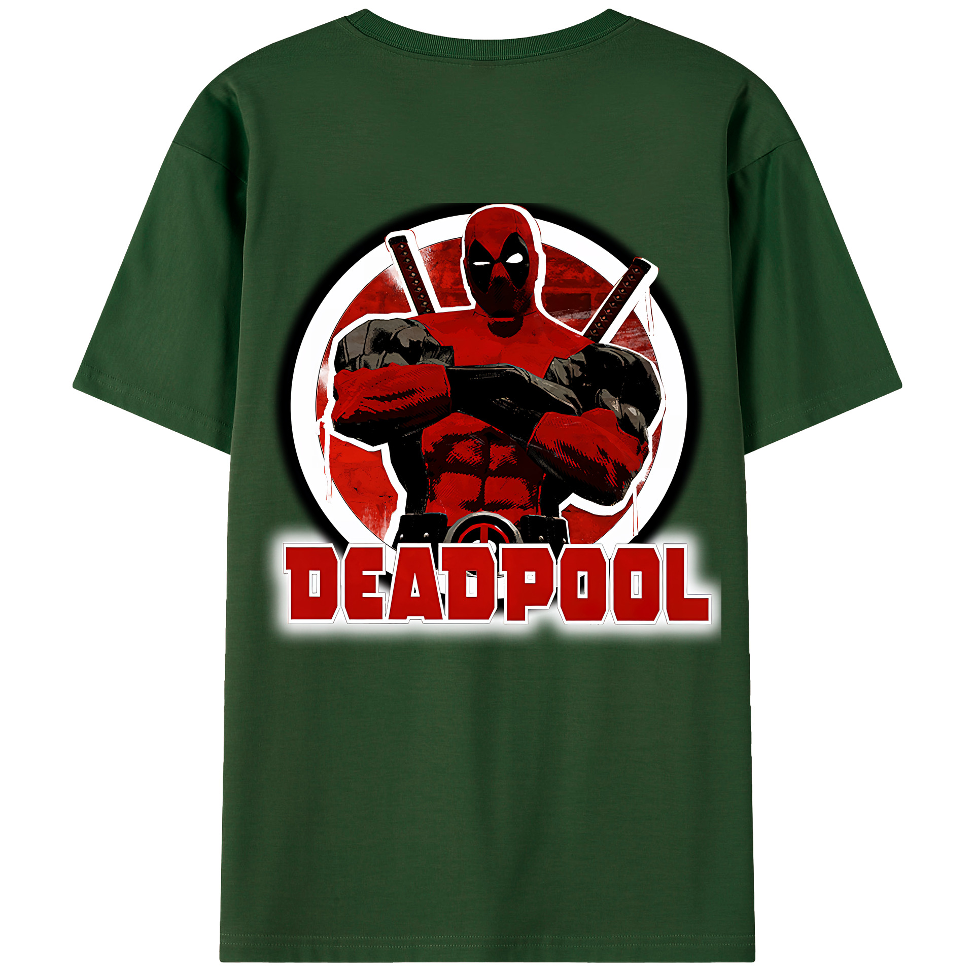 （画像用） Deadpool デッドプール 綿100％半袖Tシャツ（背面プリント）